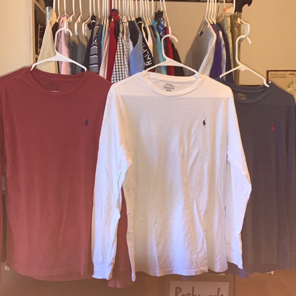 SET OF THREE POLO LONG SLEEVE TEES